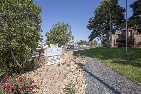 Signage at Villas de la Terraza Apartments in Albuquerque NM October 2020